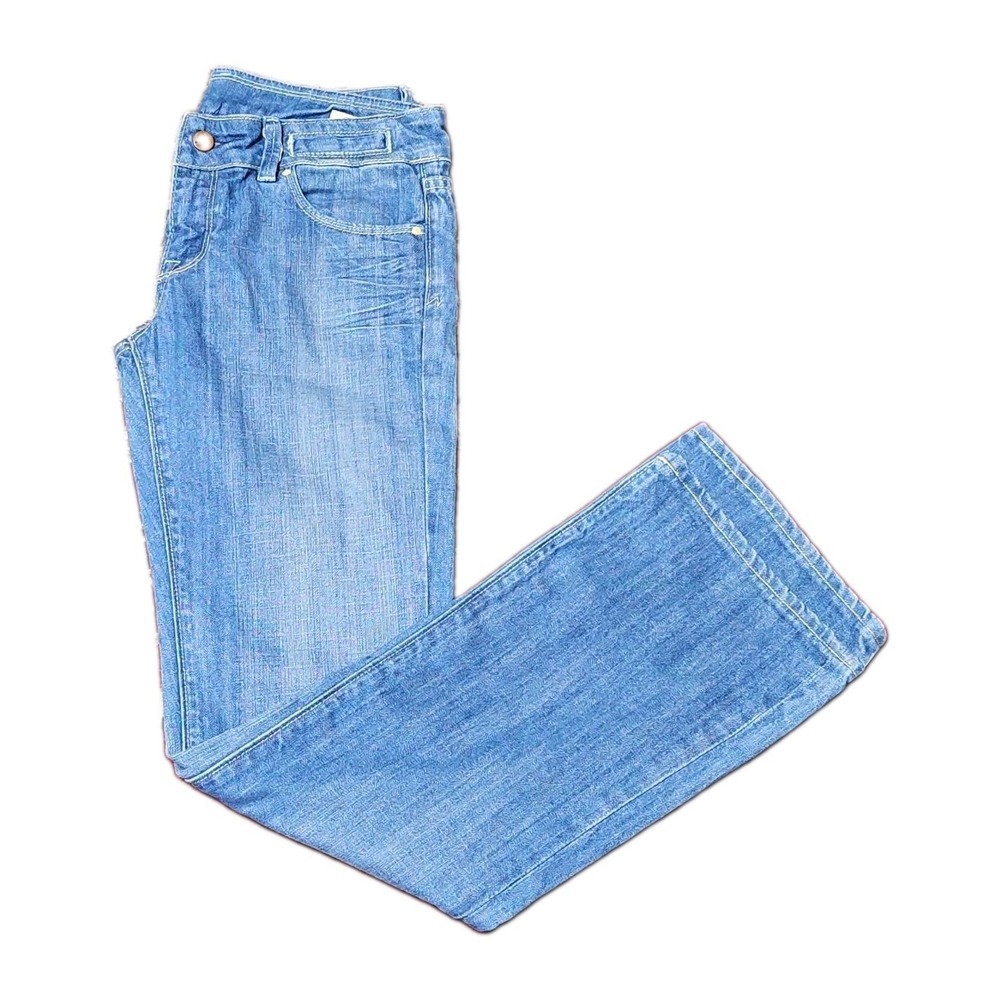Vigoss Studio Carolina Boot Cut Jeans Womens 30 Blue Stretch Denim Medium Wash